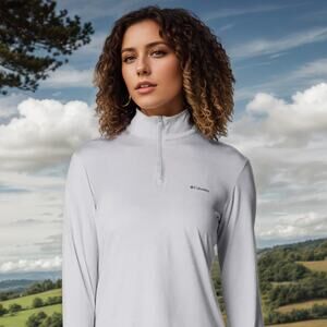 NWT Columbia Women's Sloan Ridge™ Quarter Zip Pullover Gray Hiking M